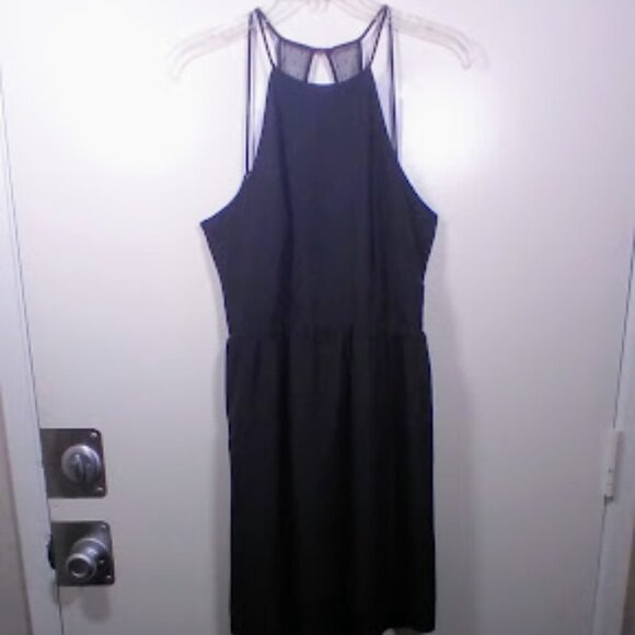 BCBGeneration Black Dress with Lace on open back Size: 8 - Picture 3 of 15